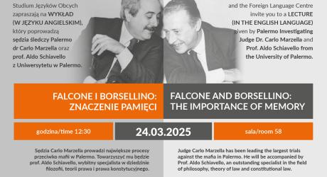 Zapraszamy na wykład „Falcone i Borsellino: znaczenie pamięci”